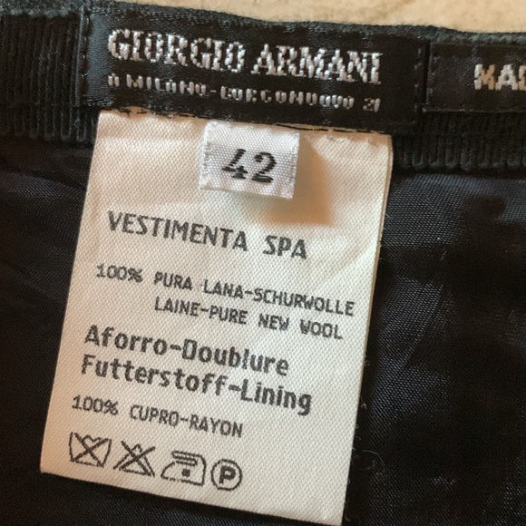 Giorgio Armani women’s black wool skirt made in Italy size Small winter office - Picture 4 of 16